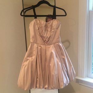 Light gold wi/ black velvet betsey Johnson dress